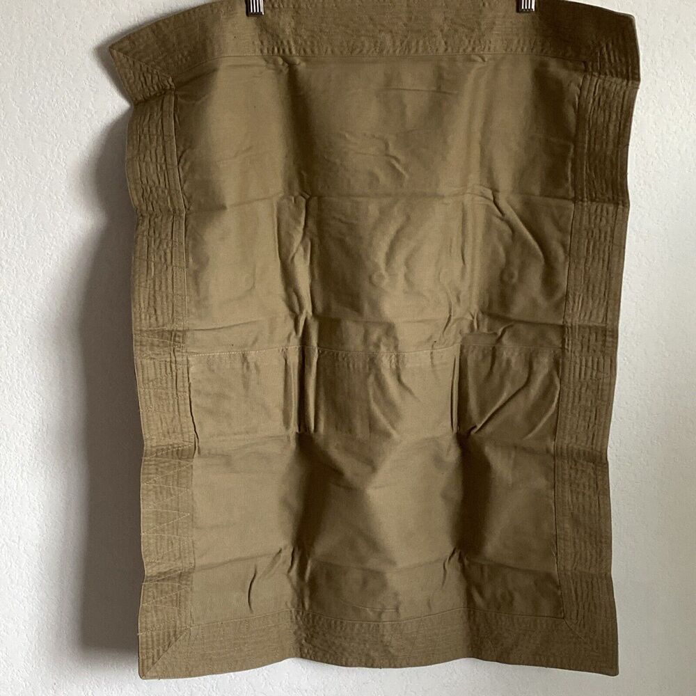 Ralph Lauren Standard Sham LRL Khaki Twill Decorative Pillow Case w Buttons 30"